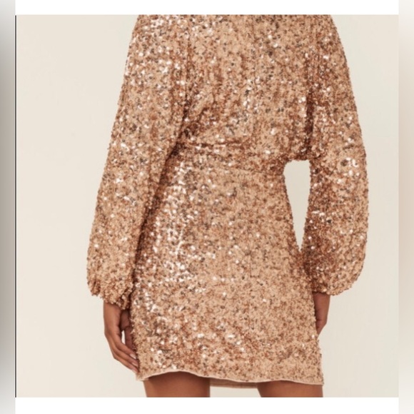 Sequin Dress with balloon sleeves - Picture 7 of 8